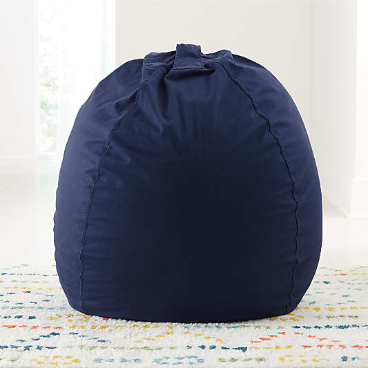 Large Dark Blue Bean Bag Chair Cover