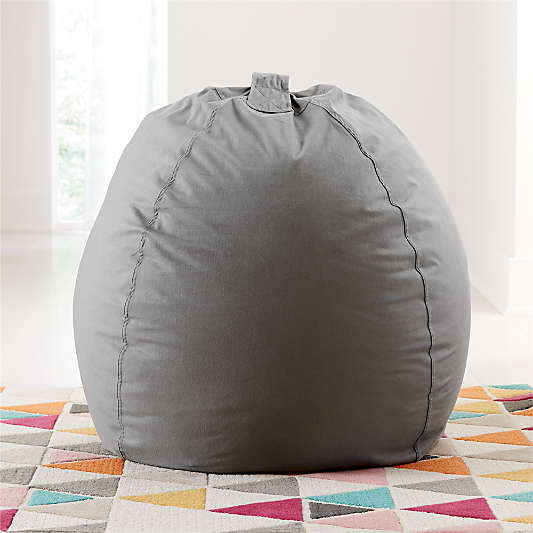 Large Grey Bean Bag Chair