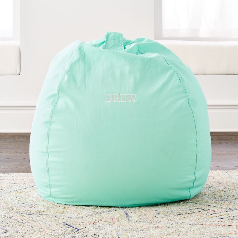 Large Mint Bean Bag Chair + Reviews | Crate & Kids