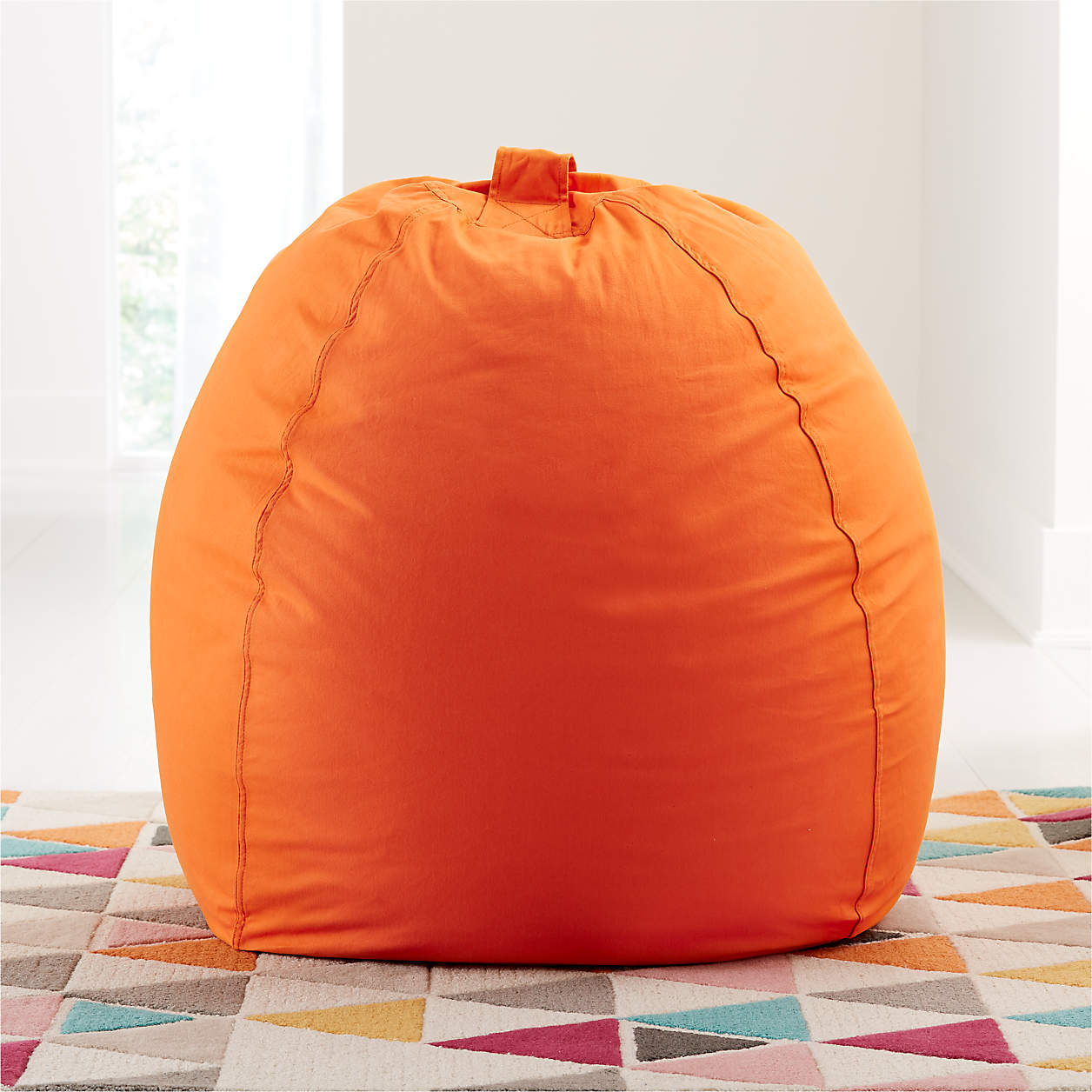 Large Orange Bean Bag Chair + Reviews | Crate & Kids