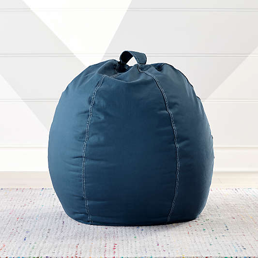 Small Navy Bean Bag Chair Cover