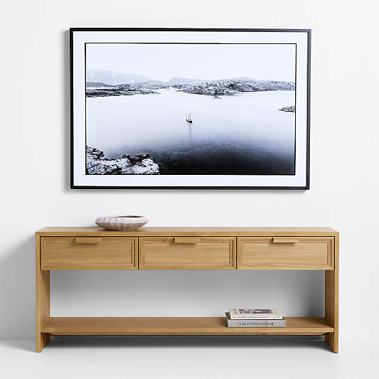 "Bear Island" by Annie Spratt Black and White Framed Photography Print