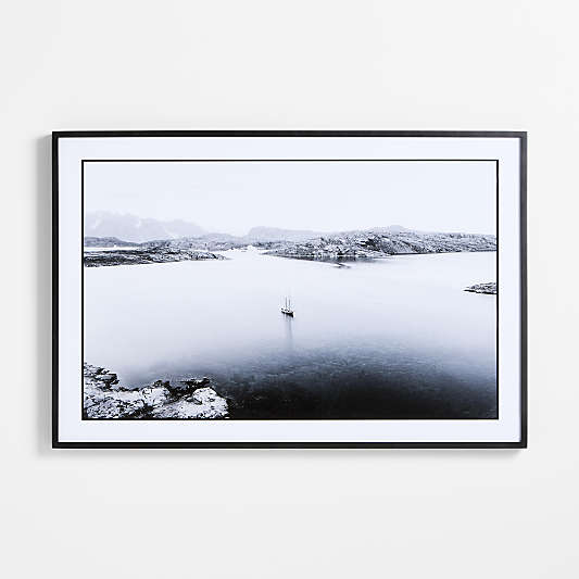 "Bear Island" by Annie Spratt Black and White Framed Photography Print