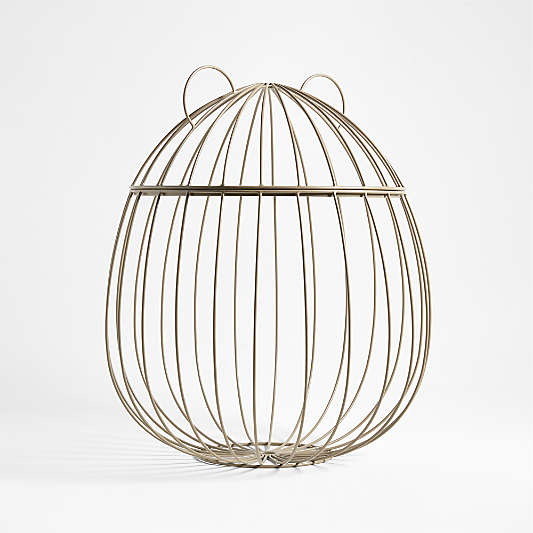 Metal Bear Shaped Stuffed Animal Storage Bin