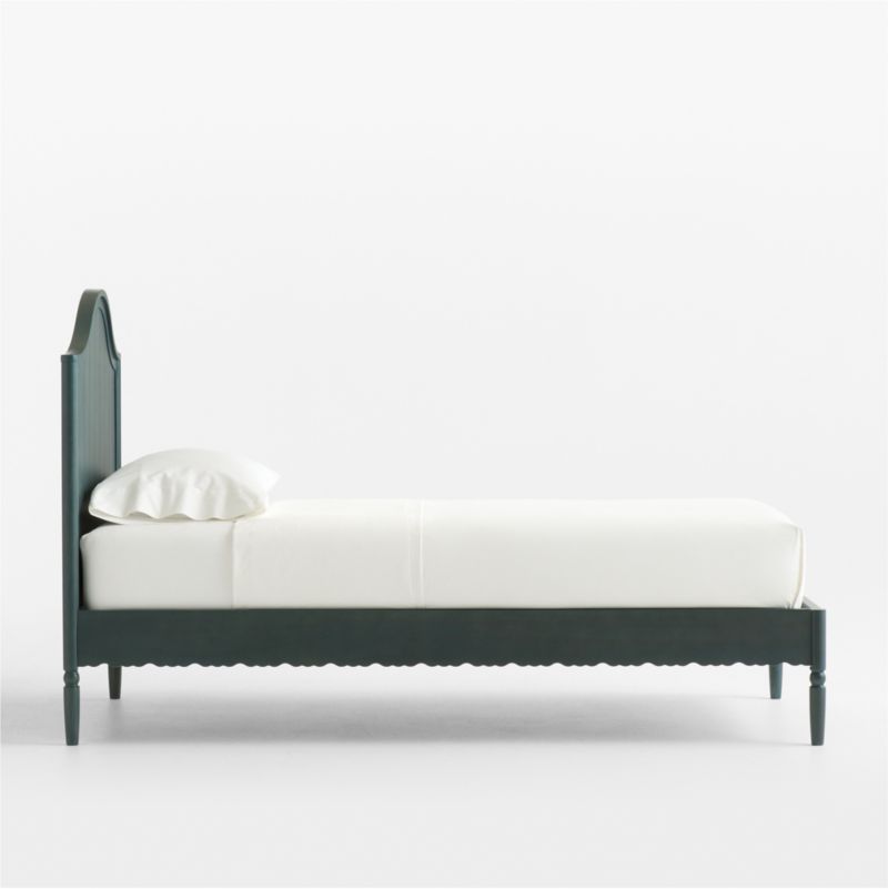 Beatrix Dyed Balsam Green Wood Kids Twin Bed - image 3 of 9