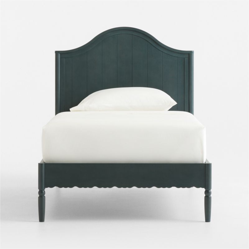 Beatrix Dyed Balsam Green Wood Kids Twin Bed - image 2 of 9