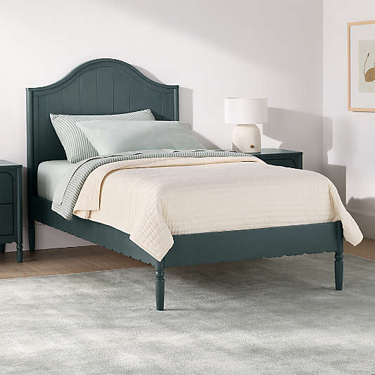 Beatrix Dyed Balsam Green Wood Kids Bed