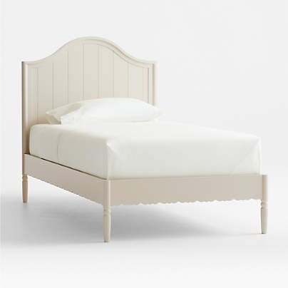 Beatrix Linen Wood Kids Twin Bed