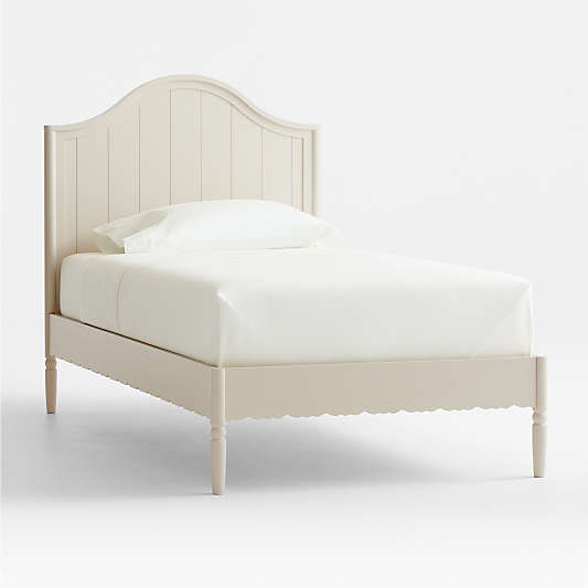 Beatrix Linen Wood Kids Twin Bed