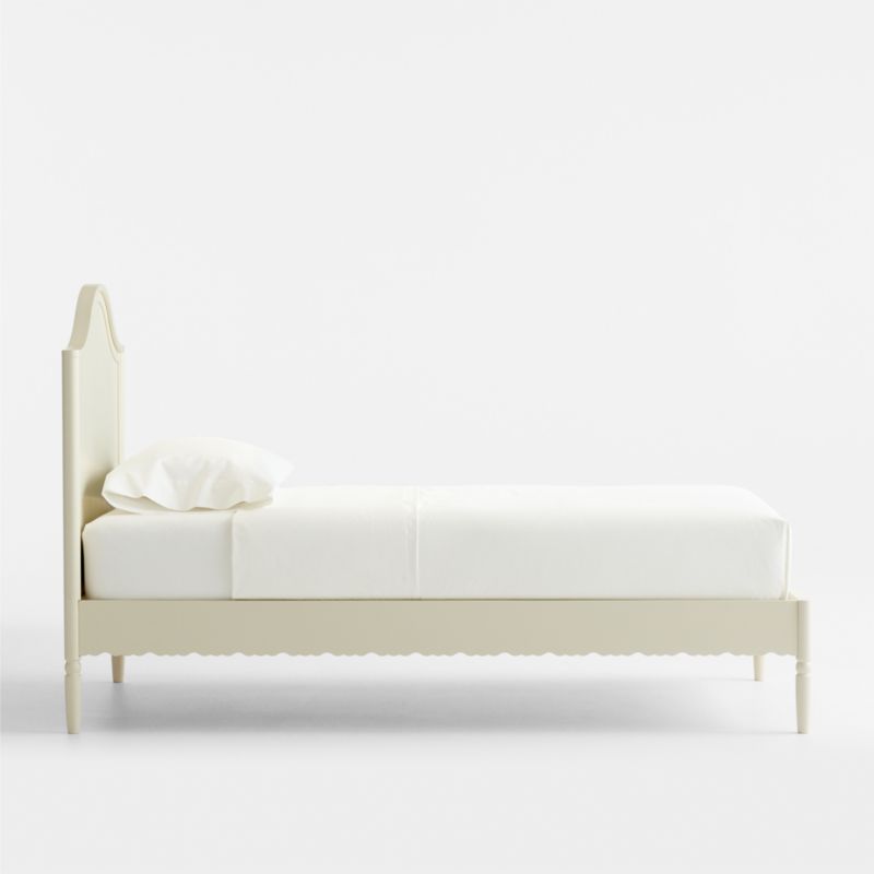 Beatrix Linen Wood Kids Twin Bed - image 3 of 9