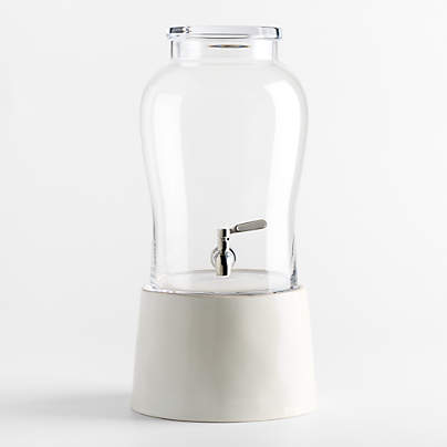 Beau 1.75-Gallon Glass Drink Dispenser with Marin Stand