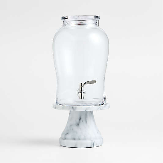 Beau 1.75-Gallon Glass Drink Dispenser with French Kitchen Stand Set