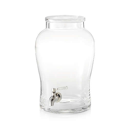 Beau 1.75-Gallon Glass Drink Dispenser with Bash Stand