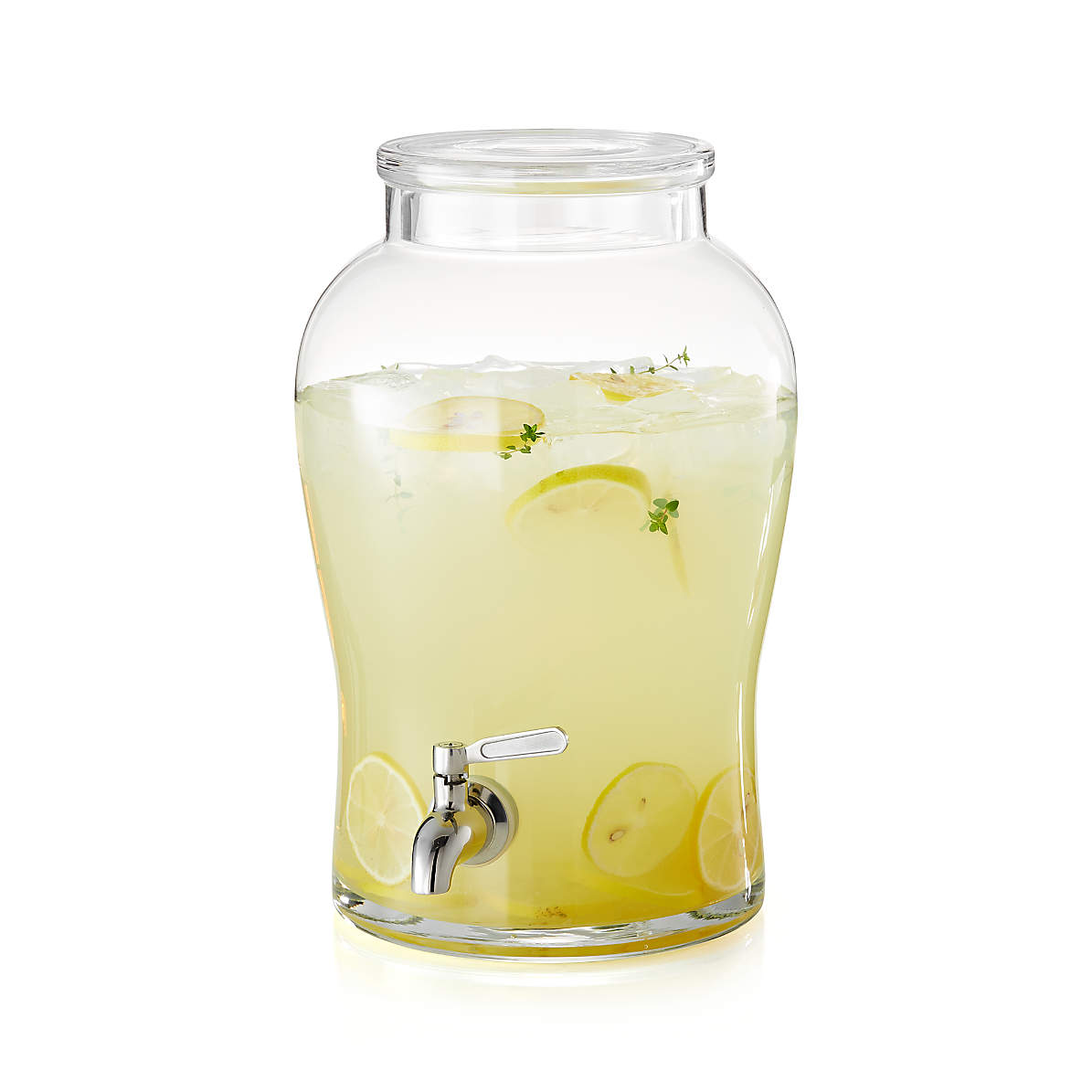 Dispenser Glass Drink Beverage With Jar For Barrel Lemonade Juice