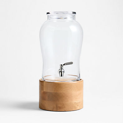 View Beau 1.75-Gallon Drink Dispenser with Oak Madeira Stand Set details