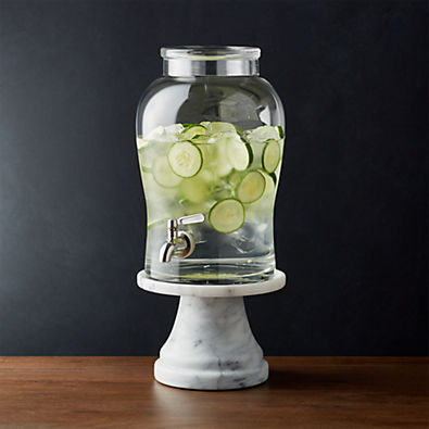 View Beau 1.75-Gallon Glass Drink Dispenser with French Kitchen Stand details