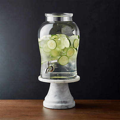 Beau 1.75-Gallon Glass Drink Dispenser with French Kitchen Stand