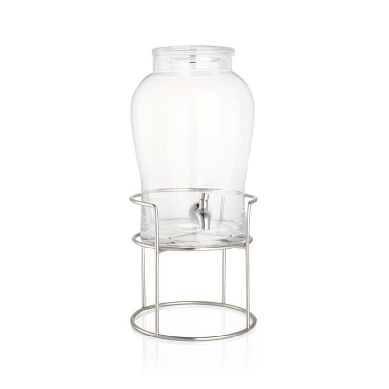 Beau 1.75-Gallon Glass Drink Dispenser with Silver Stand - image 5 of 6