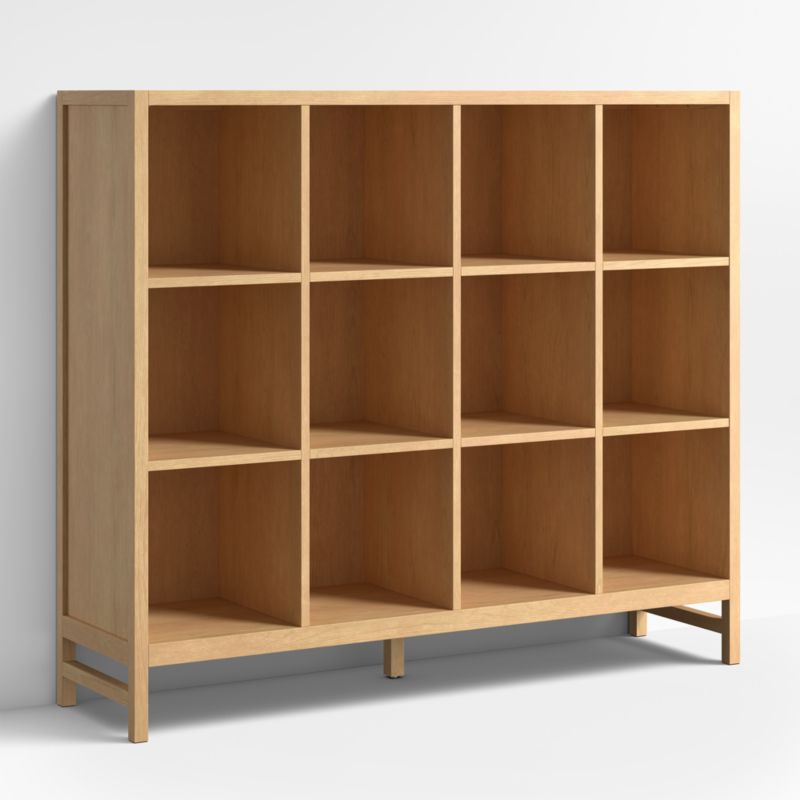 Beau Natural Oak Wood 12-Cube Kids Bookcase - image 1 of 4