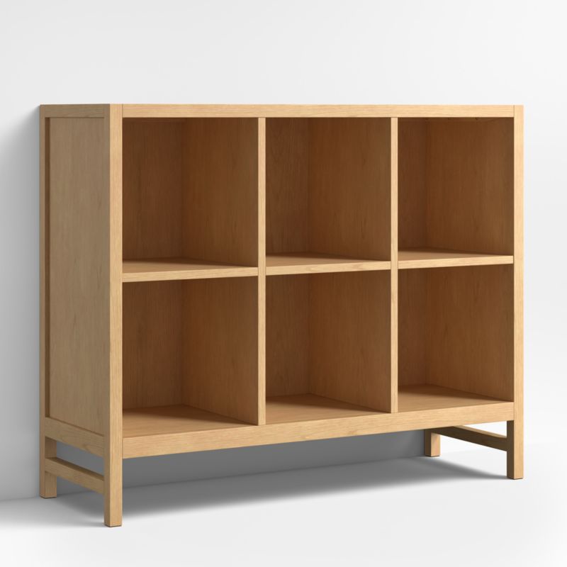 Beau Natural Oak Wood 6-Cube Kids Bookcase - image 1 of 4