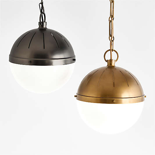 Beaumont Brass and Glass Pendant Light