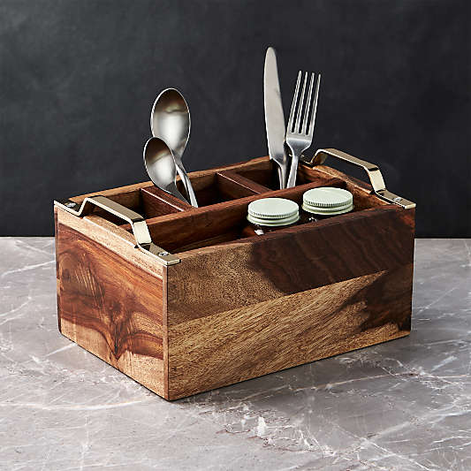 Beck Gold Flatware Caddy