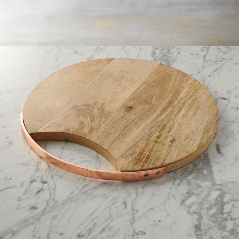 Round Wooden Serving Board Cheese, Round Cheese Board With Handle