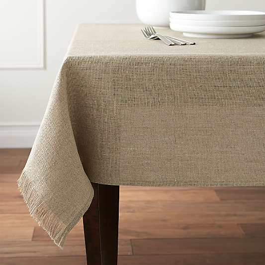 Beckett 60"x90" Natural Linen Tablecloth