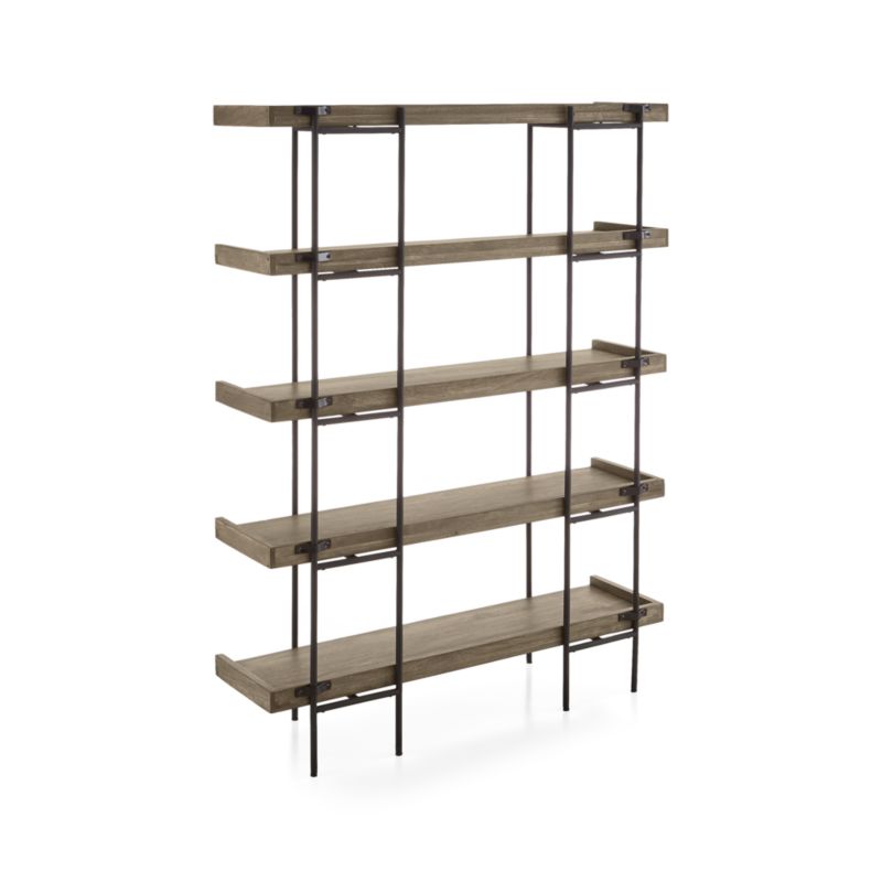 Beckett Grey Wash 5-High Bookshelf - image 6 of 8