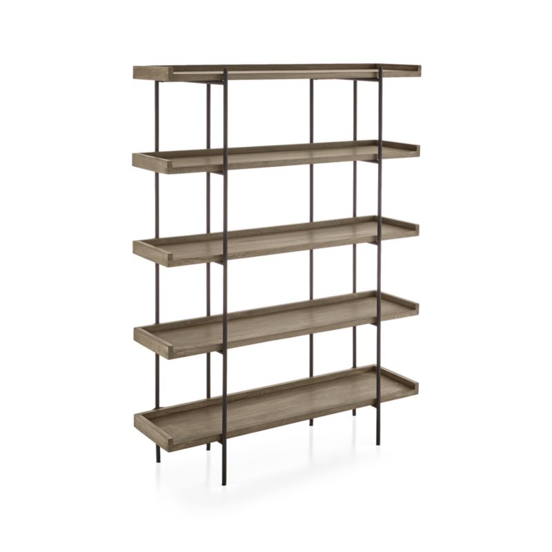 Beckett Grey Wash 5-High Bookshelf - image 5 of 8