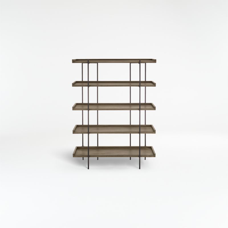 Beckett Grey Wash 5-High Bookshelf - image 2 of 8