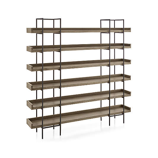 Beckett Grey Wash 6-High Bookshelf