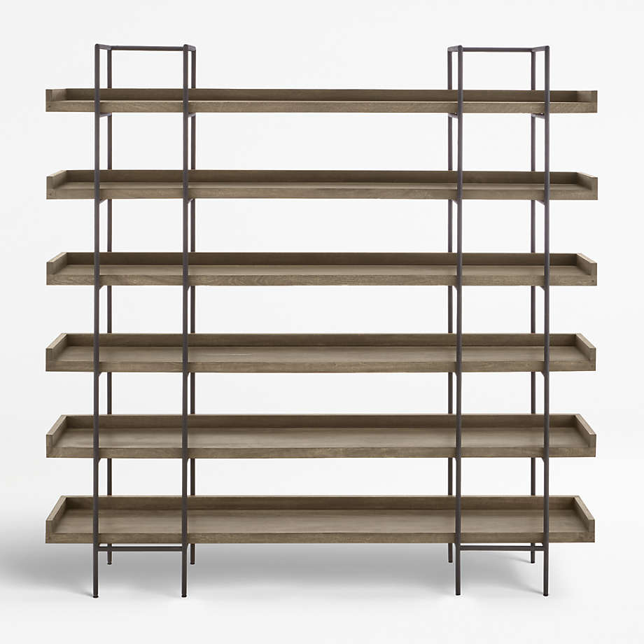 Beckett Grey Wash 6High Bookshelf + Reviews Crate & Barrel
