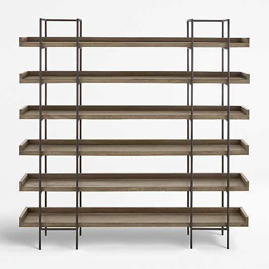 Beckett Grey Wash 6-High Bookshelf