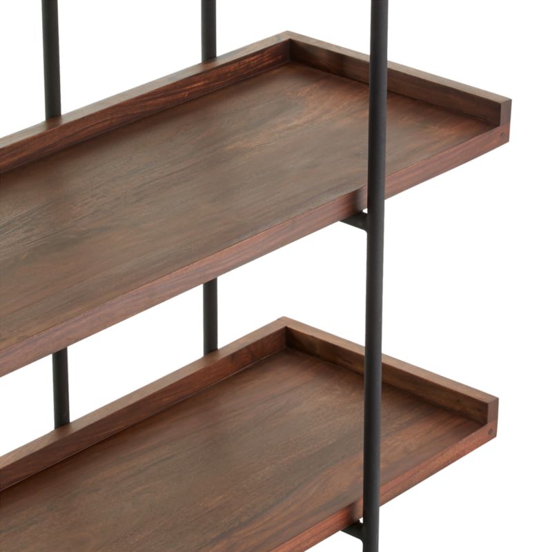 Beckett Dark Brown Wood 5-High Storage Bookshelf Sable - image 12 of 17