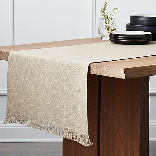 Beckett 90" Natural Linen Table Runner