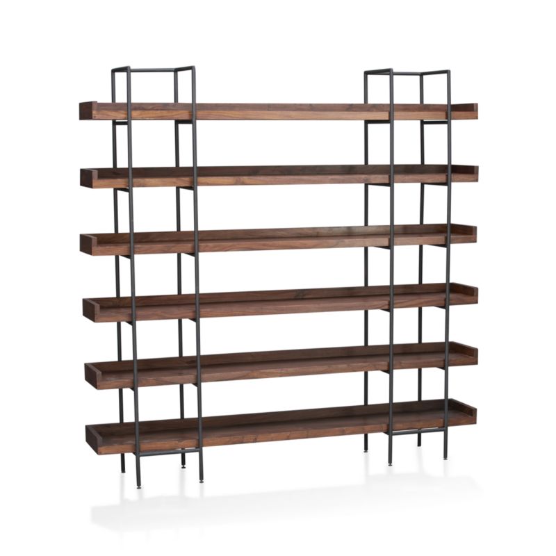 Beckett Dark Brown Wood 6-High Storage Bookshelf Sable - image 6 of 14