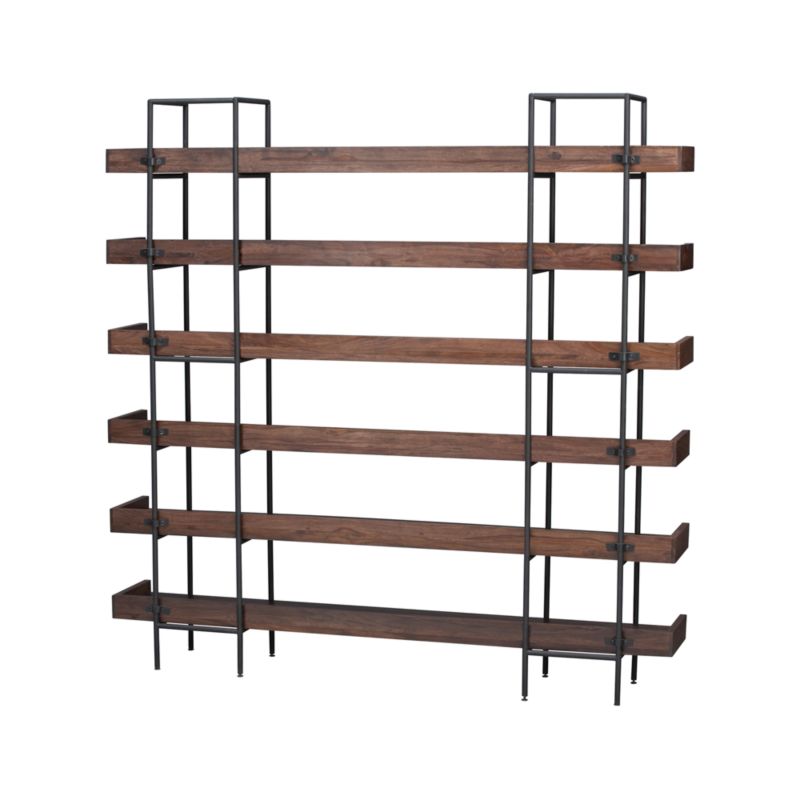 Beckett Dark Brown Wood 6-High Storage Bookshelf Sable - image 8 of 14