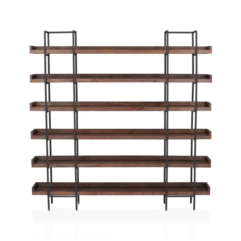 Beckett Dark Brown Wood 6-High Storage Bookshelf Sable - image 5 of 14