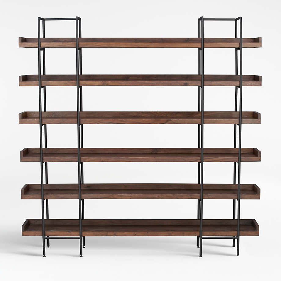 Beckett Dark Brown Wood 6High Storage Bookshelf Sable + Reviews