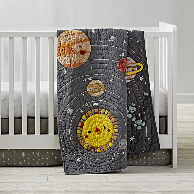 Outer Space Baby Crib Quilt + Reviews | Crate & Kids