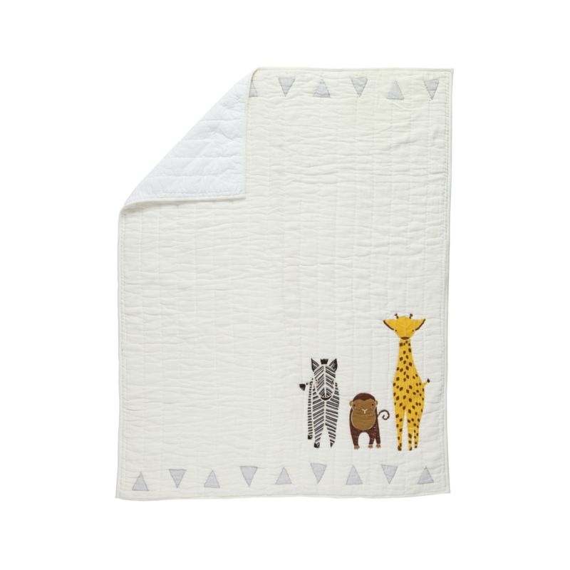 Safari Animal Baby Crib Quilt - image 9 of 12