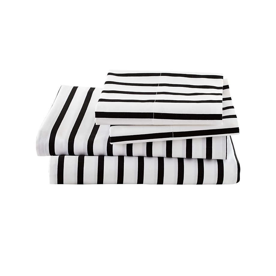 Black And White Stripe Sheets Twin Reviews Crate And Barrel