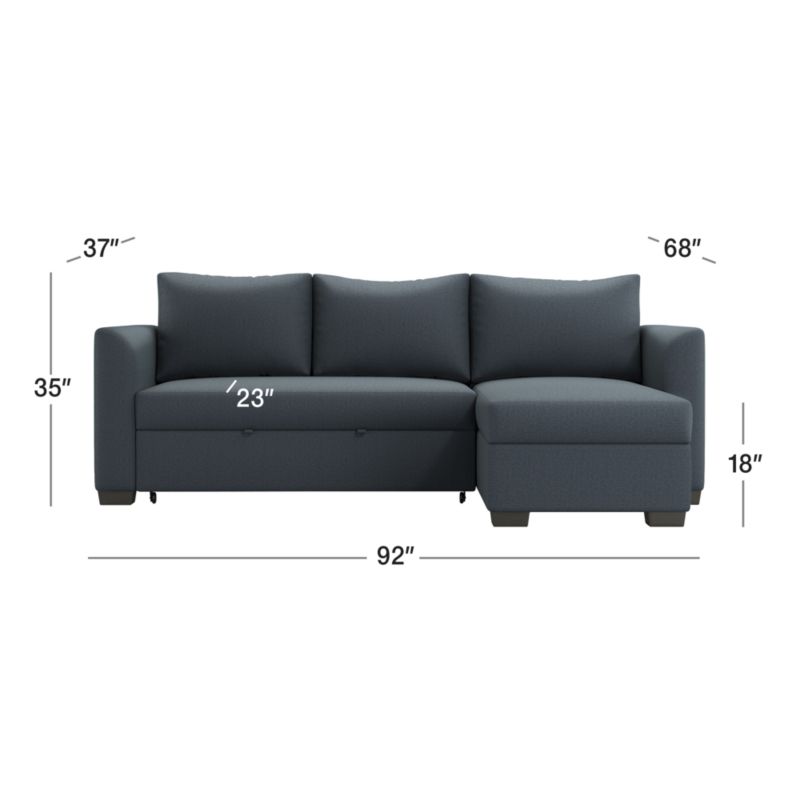 View Bedford 2-Piece Sleeper Sectional Sofa with Storage Chaise - image 2 of 8