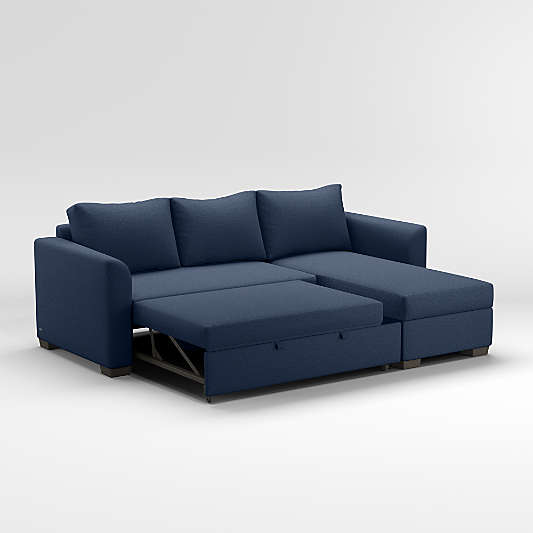 Bedford 2-Piece Queen Sleeper Sectional Sofa with Storage Chaise Lounge