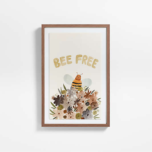 Bee Free Large Framed Wall Art Print