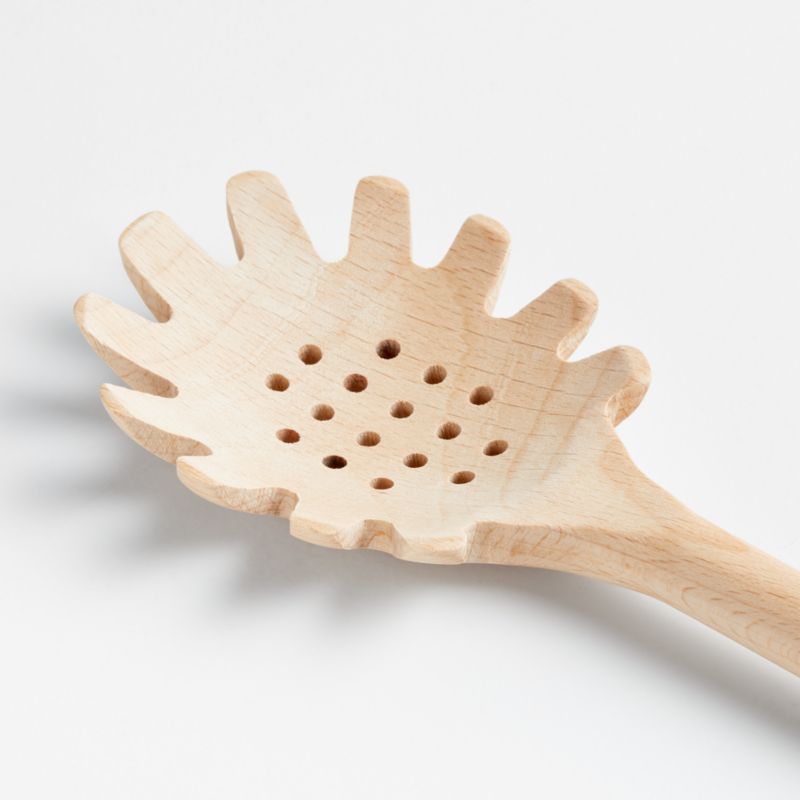 Crate & Barrel Beechwood Pasta Spoon - image 3 of 6