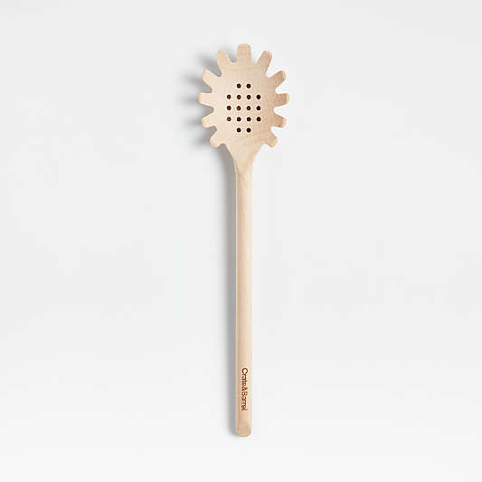 Crate & Barrel Beechwood Pasta Spoon