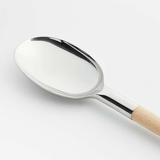 Crate & Barrel Beechwood and Stainless Steel Spoon