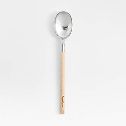 Crate & Barrel Beechwood and Stainless Steel Spoon